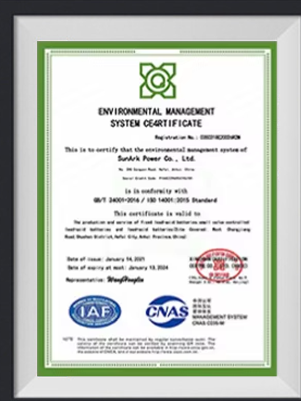 ENVIRONMENTAL MANAGEMENT SYSTEM CE4RTIFICATE