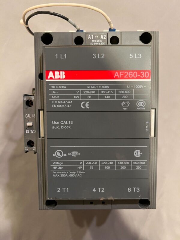 ABB 1SFL537001R7011 AF260-30 3-phase 100-250V 50/60Hz / 100-250V Miniature Circuit Breaker - Image 2