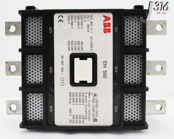 ABB EH550 SK827005 3-POLE CONTACTOR 1000V EH550-30-11 220VAC Medium Voltage Circuit Breaker Module - Image 5