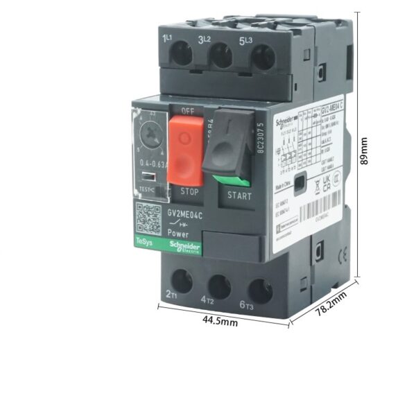 Schneider GV2-ME07C 1.6-2.5 Amp Motor Circuit Breaker GV2ME07C - Image 2