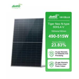 Jinko Solar Panel 490W 495W 500W 505W 510W 515W Tiger Neo N-type 60HL4-V Mono PV Module