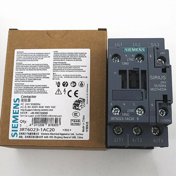 Siemens 3RT6023-1AN20 Motor 220V 9A 1NO/1NC Control Contactor - Image 6