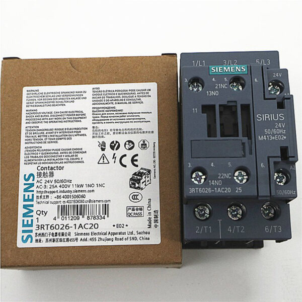 Siemens 3RT6026-1AN20 220V 32A 1NO/1NC Motor Control Contactor - Image 5