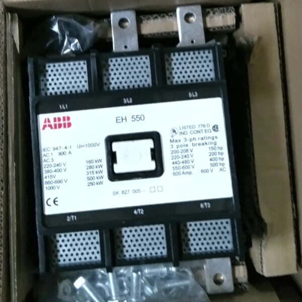 ABB EH550 SK827005 3-POLE CONTACTOR 1000V EH550-30-11 220VAC Medium Voltage Circuit Breaker Module - Image 2