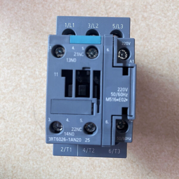 Siemens 3RT6026-1AN20 220V 32A 1NO/1NC Motor Control Contactor - Image 2