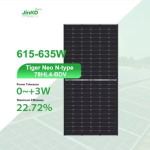 Jinko 605W-625W Tiger Neo N-type 78HL4-BDV Dual Glass Bifacial Solar Panel for Solar Project