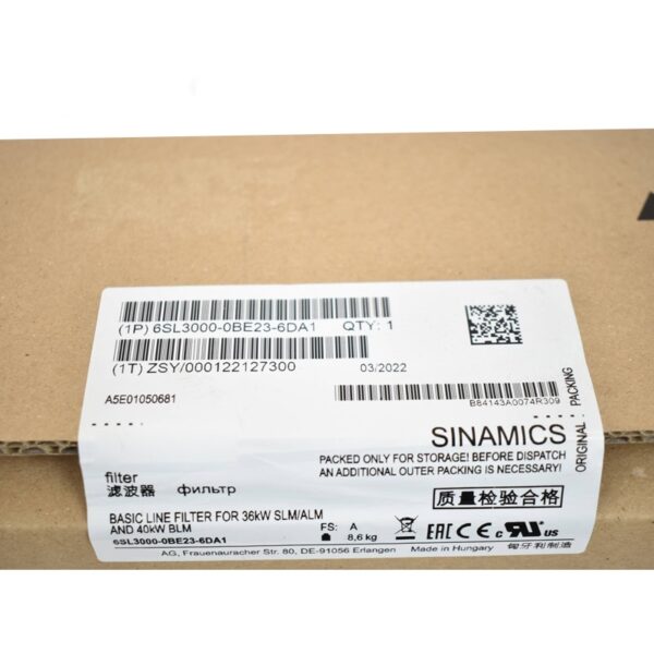 SINAMICS BASIC 6SL3000-0BE23-6DA1 74A 480 V 60Hz Programmable Controller Module - Image 4
