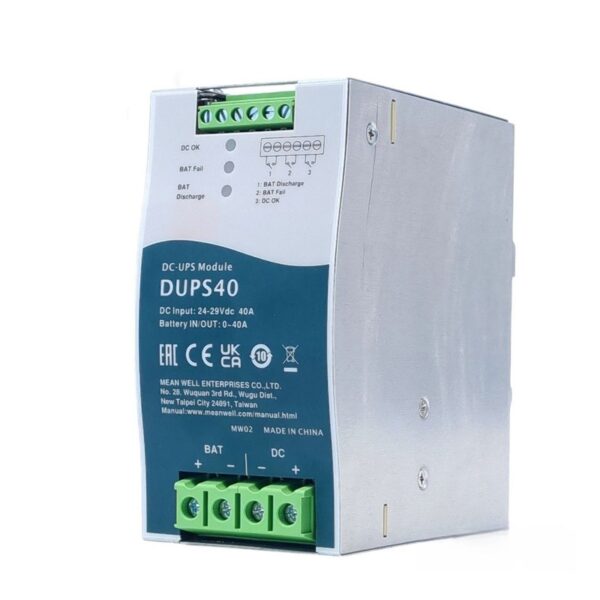 MEAN WELL UPS module DUPS40 24-29VDC 40A Plc Logic Programming Controller - Image 3