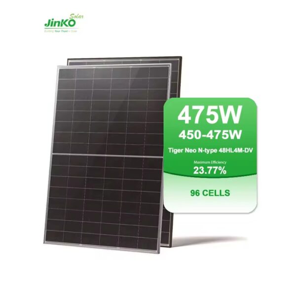 Jinko 450W To 470W Tiger Neo N-type 48HL4M-DV Mono-Facial Double Glass Solar Panel
