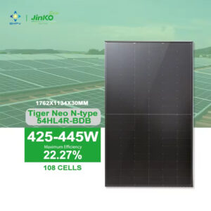 Jinko 425W To 445W Tiger Neo N-Type 54HL4R-BDB Solar Panel