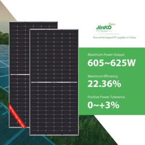 Jinko 615W 620W 625W 630W 635 Watt Pv Module Bifacial Power System Home Solar Panels Panneaux Solaires