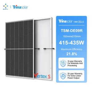 Trina Solaire TSM-DE09R 400W - 420W Photovoltaic Panels Pv Bificial Roof Solar Panel Tile in Europe
