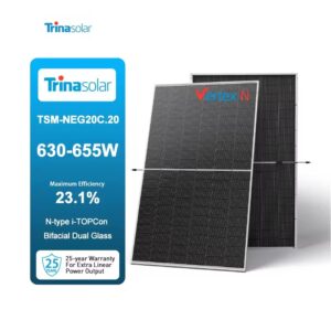 Trina Solar TSM-NEG19R.20 605W - 635W N-type Panel 625W Monofacial PV Panels for Solar Power System