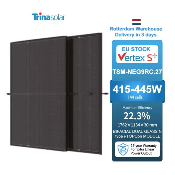 Trina Solar TSM-NEG9RC.27 Vertex S+ Bifacial 415W 420W 425W 430W 435W 440W 445W Solar Panel